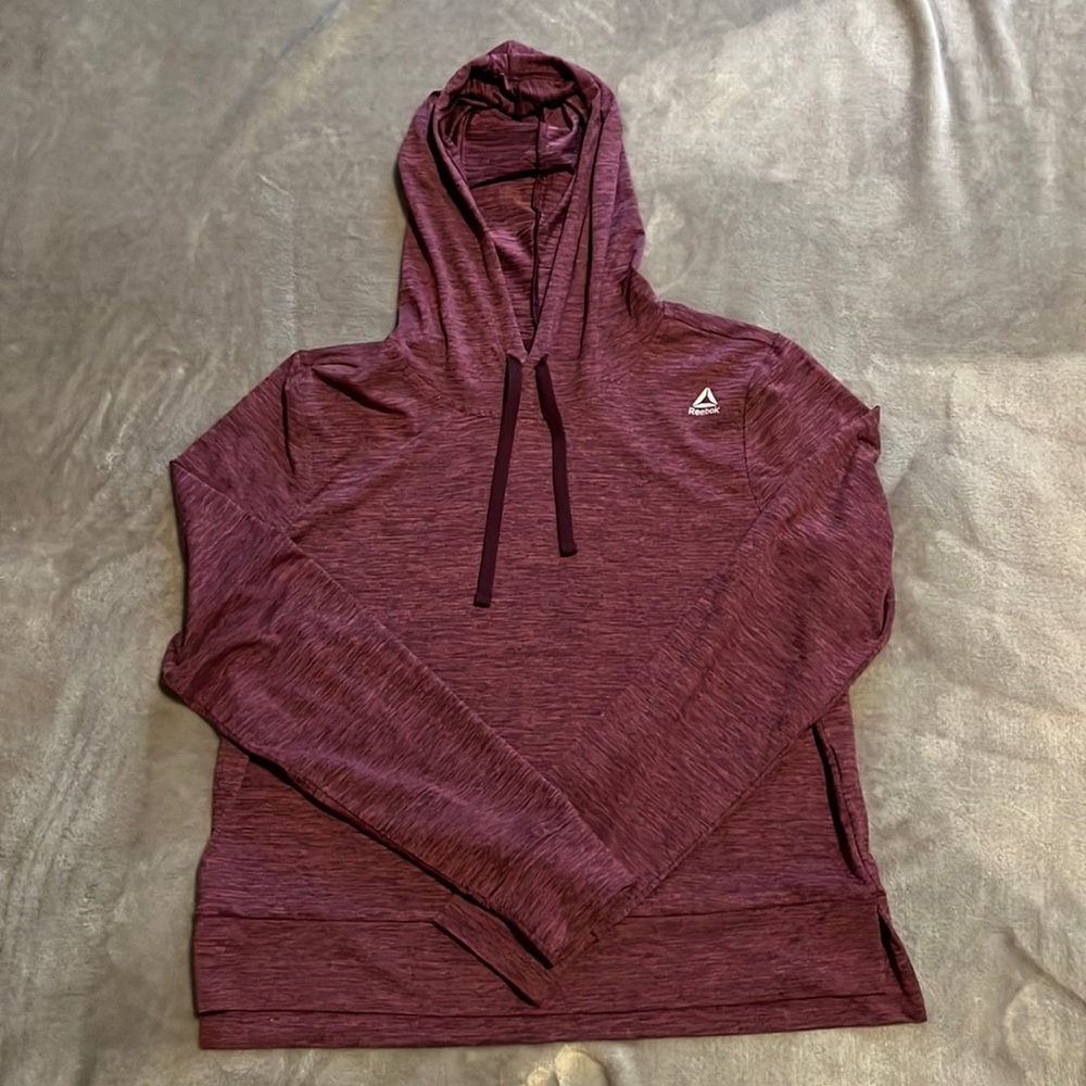 Reebok athletic crop top with hood